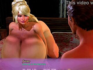 wanna play cumshot games with this old blonde's big tits?