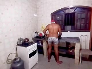 why not creampie this ebony brazilian wife on christmas cowgirl?