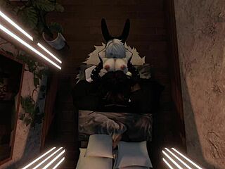 bunny hg begs monster demon dick to fuck her brains out!