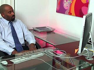 Blonde milf begs for big black cock job sucking those monster tits in roleplay trailer.