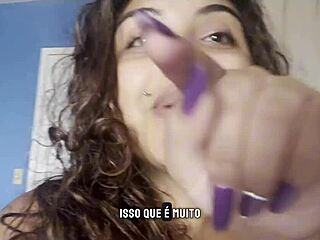 curvy babe naked big tits sips coffee chatting to camera