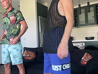 Whore gangbangs three guys pussy ass