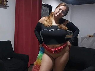 i'm your big boob latina bbw maid shaking my huge tits while you spank my fat ass hard