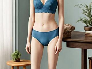 ever seen cute lingerie models barefoot in panties like this?