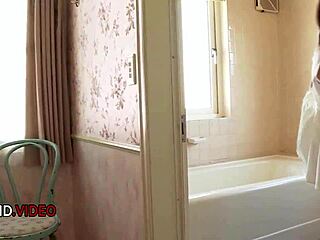 Sultry JAV star blows cock tits tease