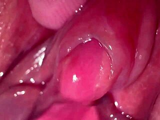 amateur milf's shaved pussy up close 195 days post virginity loss licked wet