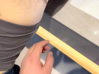 busty slut mirror pounded to shaking orgasm