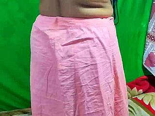 Indian bhabhi bends over in bedroom changing saree for sneaky cowgirl pussy fuck video