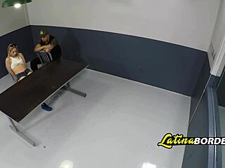 petite latina tattooed teen bends over for cute blonde doggystyle pounding on long boner