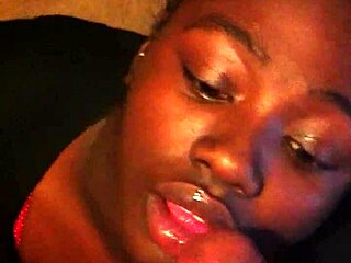 Ebony Cocksucker Devours Black Cock In Intense Blowjob Scene 1