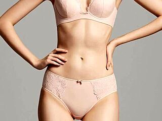 ever seen cute lingerie models barefoot in panties like this?