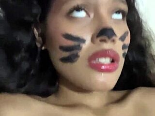 young babe in suit craves big cock for tight pussy