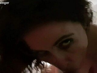 pov milf gulps cum after deepthroat blowjob session