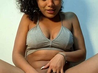 colombian brunette squirts twice on clitoral vibrator solo