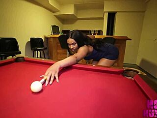 PETITE BLACK TEEN BLUMERE FUCKED DEEP ON POOL TABLE