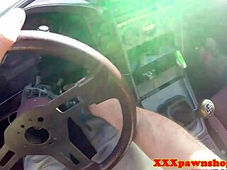 Skinny amateur bent over desk for secret pussy pounding