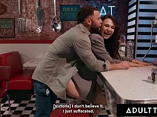 college girl liz jordan risks public suck on campus desk