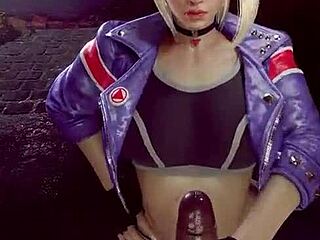 athletic babe sucks cock then jerks massive facial cumshot