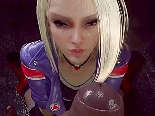 athletic babe sucks cock then jerks massive facial cumshot