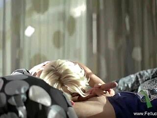 blonde brunette trade oral sucking handjobs ending in hot cumshot swallow