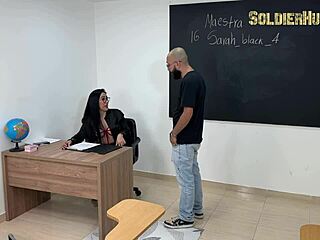 Fucking Substitute Teacher Sarah Black Soldierhugecock Style