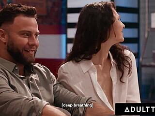 college girl liz jordan risks public suck on campus desk