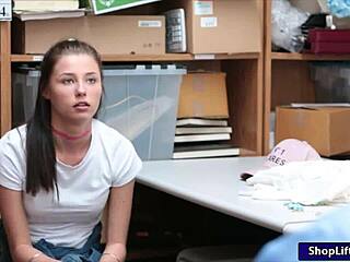 😍 cute petite teen thief sucks lp officer's monster cock at work then gets screwed 👮‍♂️🍆