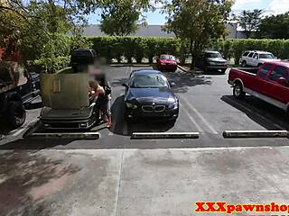 Skinny amateur bent over desk for secret pussy pounding