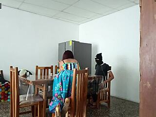 Sinful Maid Spreads Cute Pussy Wide Open Now!