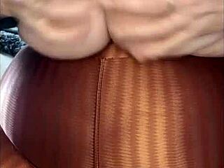 novinha rips miniskirt masturbating huge natural tits after gym!