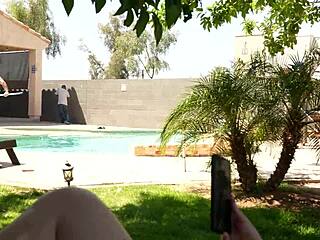 poolside payment sex tiffany nacke takes double vaginal from four guys