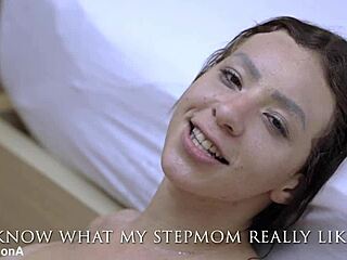 horny stepmom facesits brazilian stepdaughter for pussy and ass worship