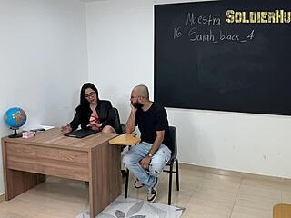 Fucking Substitute Teacher Sarah Black Soldierhugecock Style