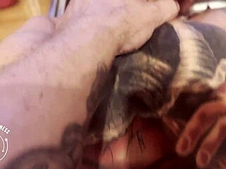 saw hot redhead bikinied in kitchen and fucked her ass