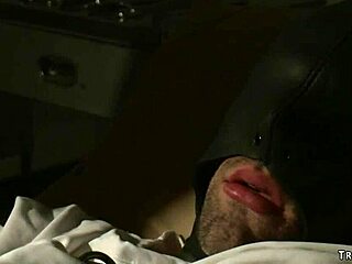 Shemale Scientist in Bondage Anal Fucks Crossdressed Dude Hardcore