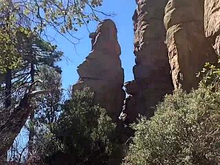 Blonde Swallows Cum Deep on Romantic Public Trail Hike