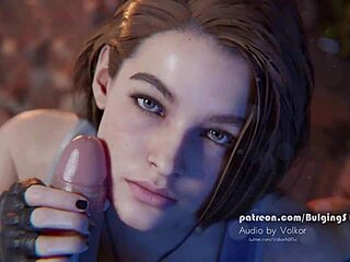 Jill Valentine Delivers Kinky Hentai Handjob Ending In Massive Facial Cumshot Explosion