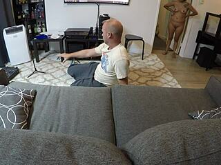 MANDY MYNXX GAGS ON COCK DEEPTHROAT! Skinny slut chokes pov oral sofa sucking!