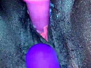 ever wonder how creamy ebony wife squirts from toy orgasms?