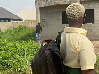 😏 student babe sucked my big cock bent over in uncompleted building! 🔥