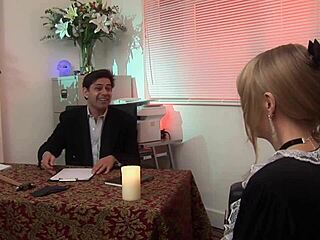 caroline de lys french maid hole plowed deep doggystyle!