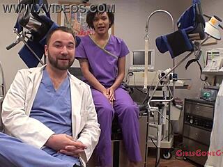 jackie banes spreads tits backstage in latex gloves fetish