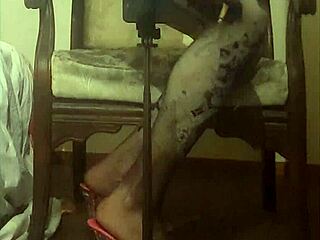 oops maria rocks black nylon panties n high heels 😍👠