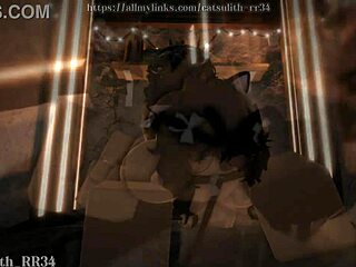 rough doggystyle creampie with horny cat girl feels so good