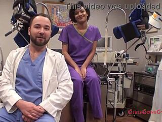 jackie banes spreads tits backstage in latex gloves fetish