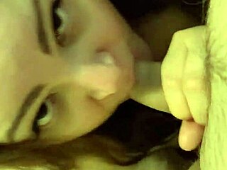 girl GAGS DEEP on DADDY'S THICK COCK spitting everywhere