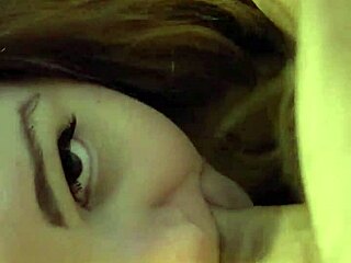 girl GAGS DEEP on DADDY'S THICK COCK spitting everywhere