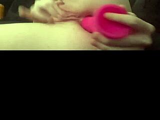 horny british coed girlfriend squirts on webcam toys pov