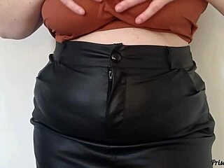 horny young girl shoves vibrator deep in pussy then shops with it buzzing inside