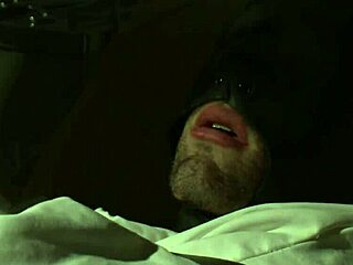 Shemale Scientist in Bondage Anal Fucks Crossdressed Dude Hardcore